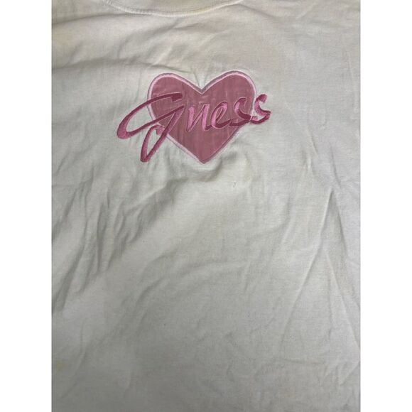 Vintage 90s Guess Jeans Short Sleeve T Shirt Women's Size XL White - Picture 3 of 12